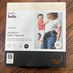 TushBaby Strapless Baby Hipseat - Charcoal